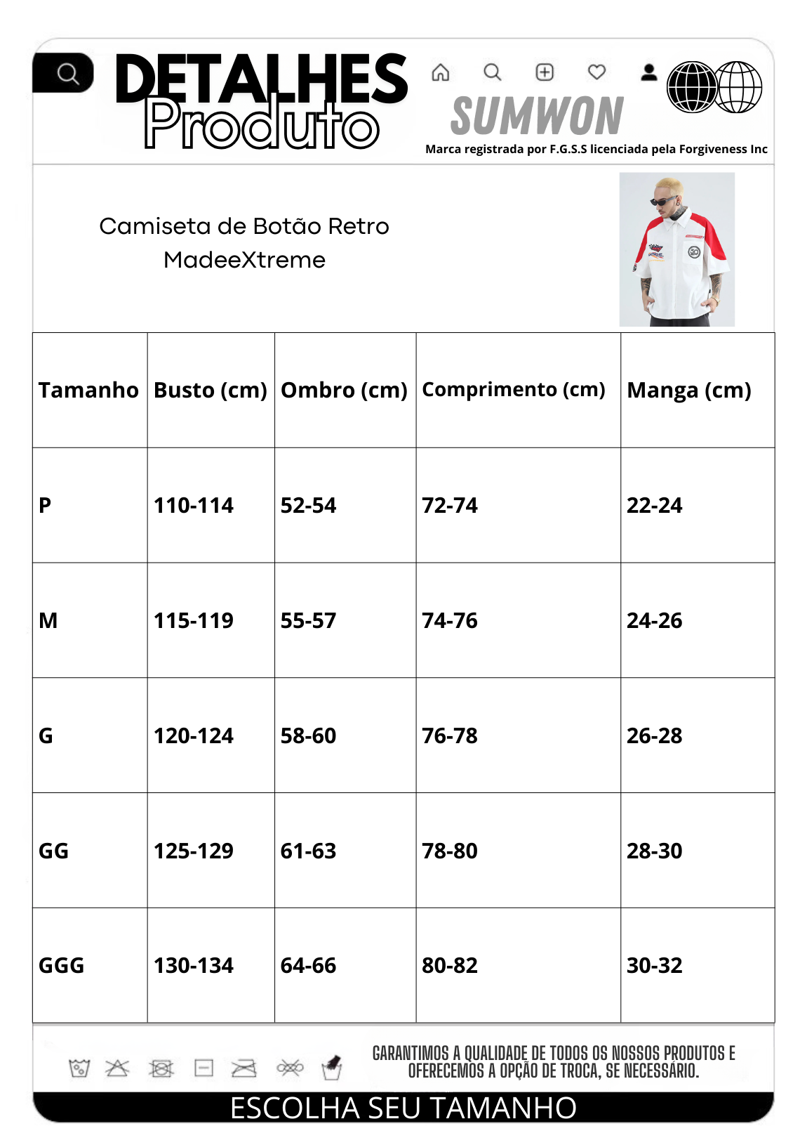 Camiseta de Botão Retro MadeeXtreme