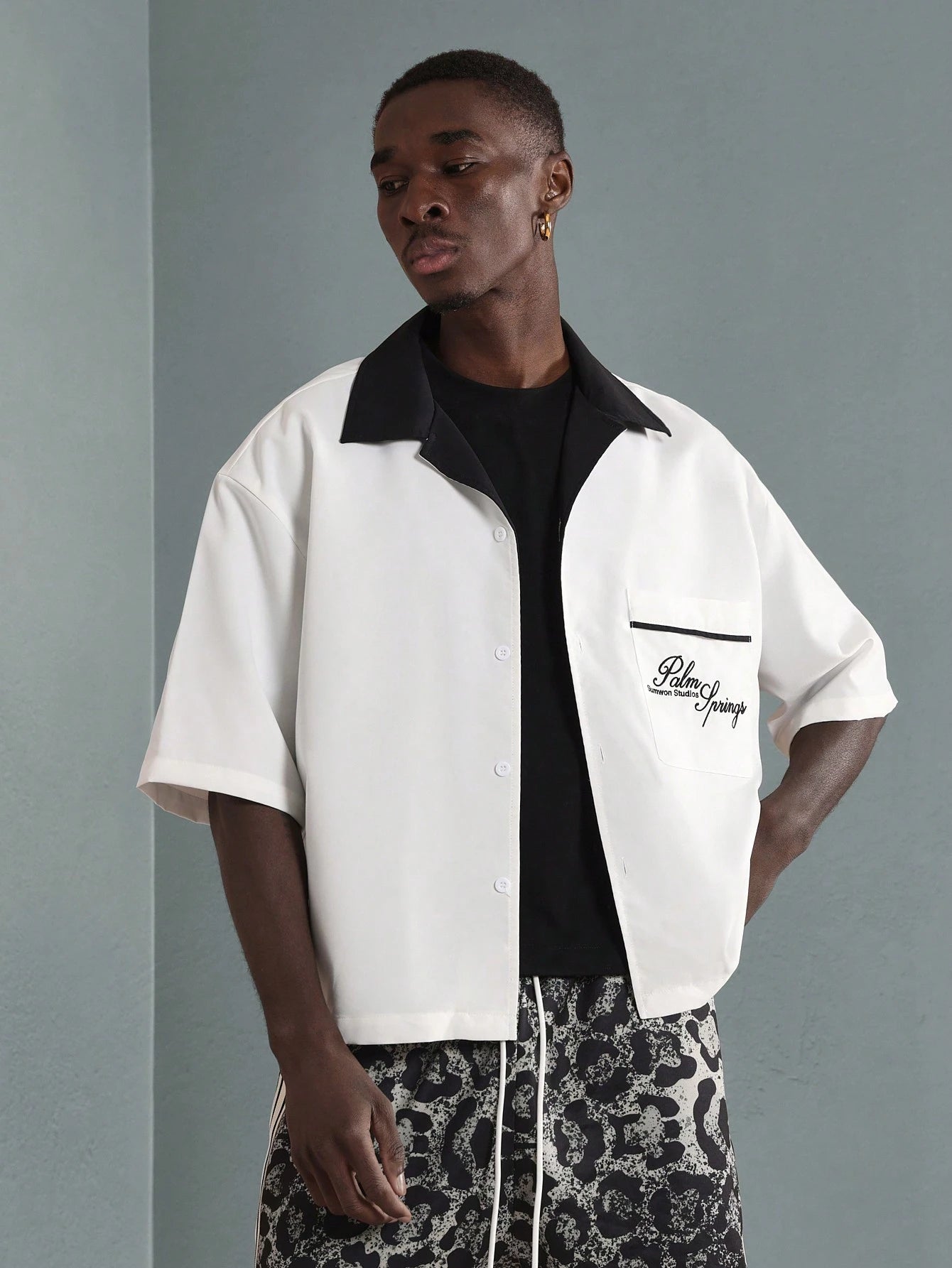 Camisa Manga 3/4 com Gola Padre