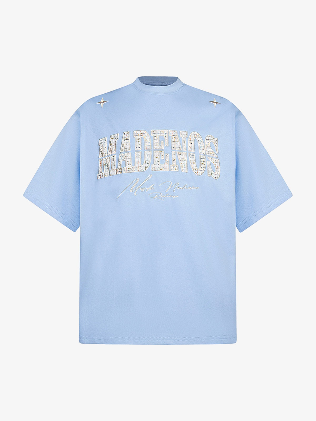 Vintage Patchwork Embroidered Letter T-shirt