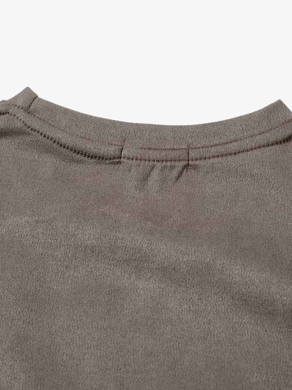 Thorn Embroidery Suede T-Shirt