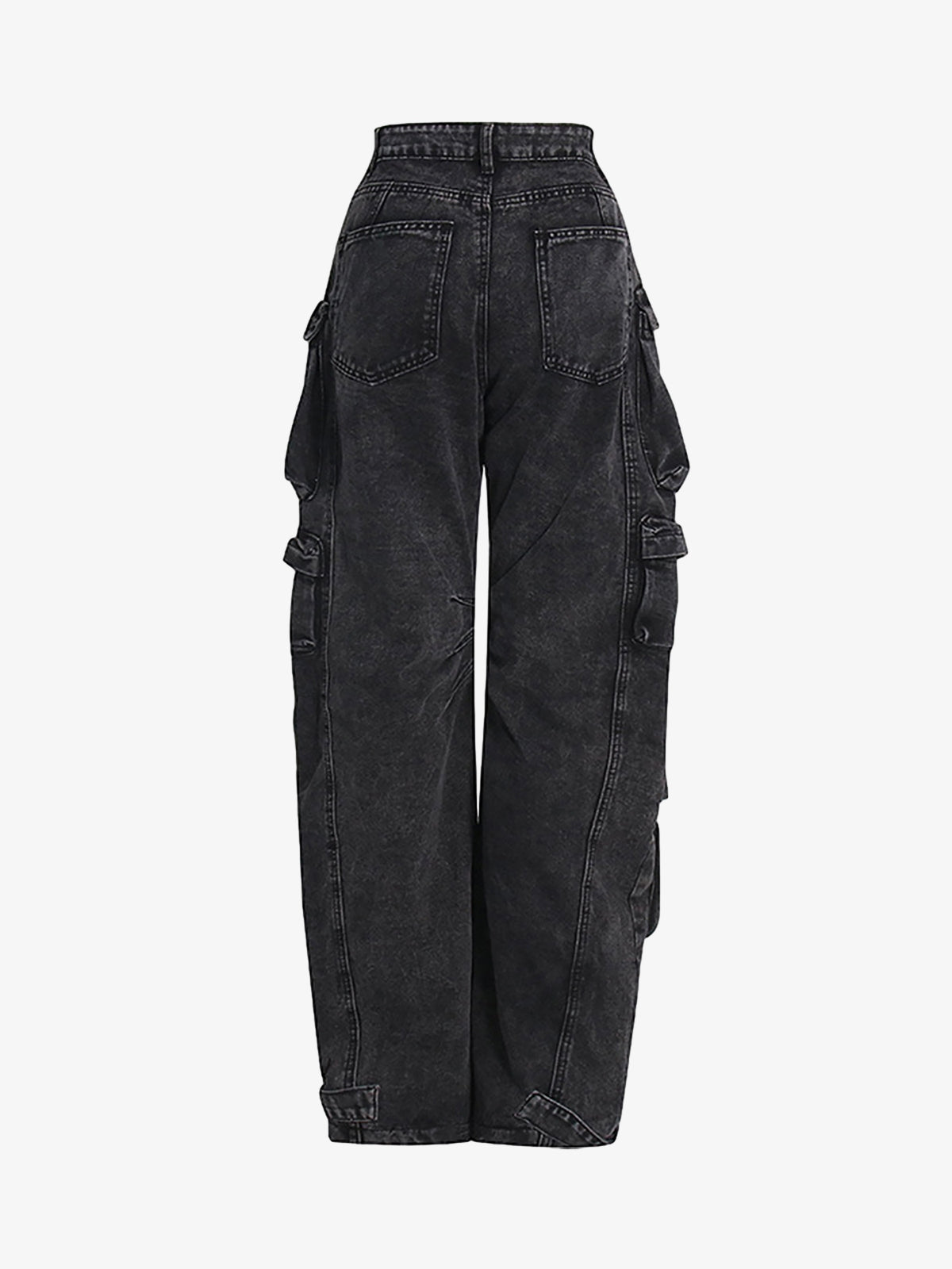 Calça Street Stitching Cargo Washed Jeans