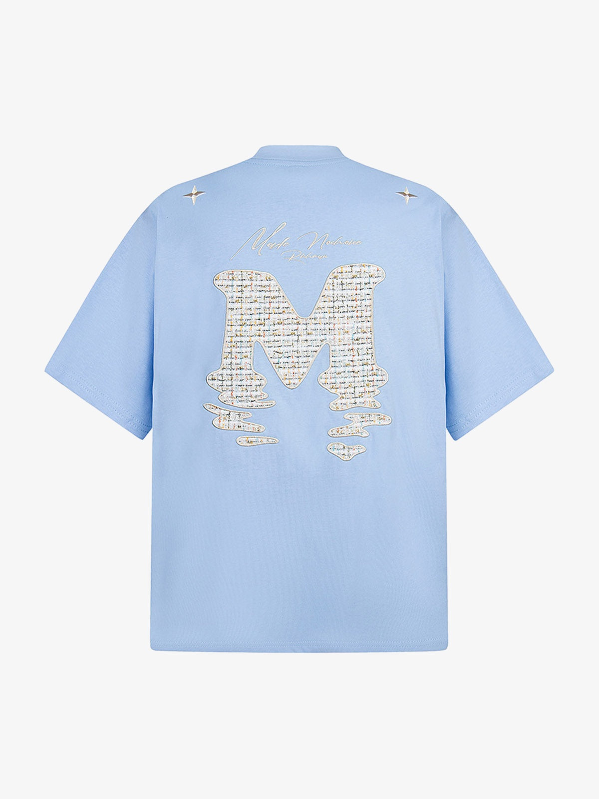 Vintage Patchwork Embroidered Letter T-shirt