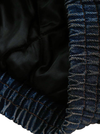 Jaqueta Washed Denim Fur Hooded