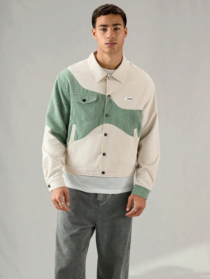 Jaqueta UrbanChill de Corte Folgado em Veludo Cotelê