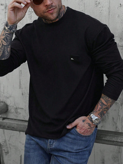 Camiseta CasualCool Black Retro Manga Longa