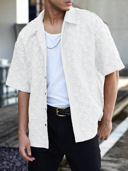 Camisa Floeyr de Manga Curta Jacquard