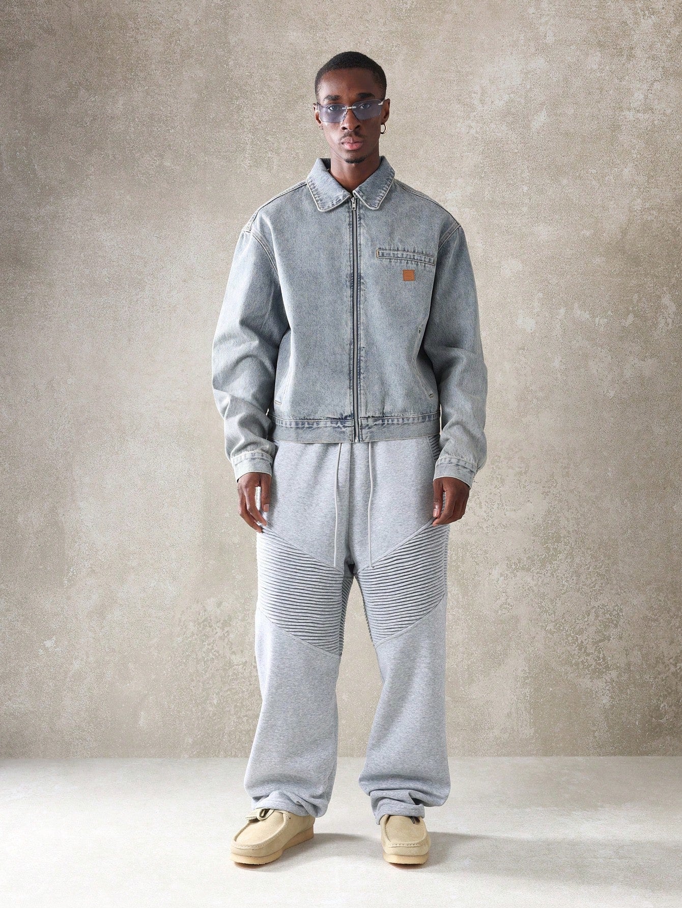 Jaqueta Harrington Denim