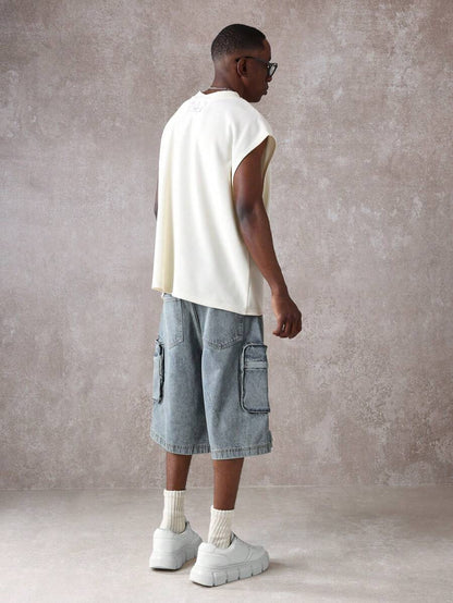 Shorts Cargo Tático Denim