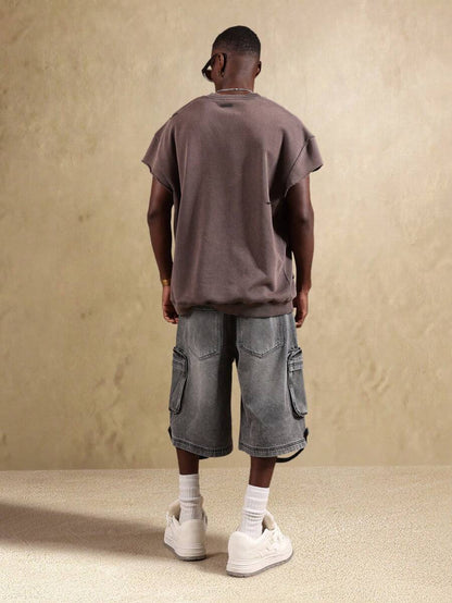 Shorts Cargo Tático Denim