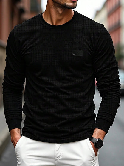 Camiseta CasualCool Black Retro Manga Longa