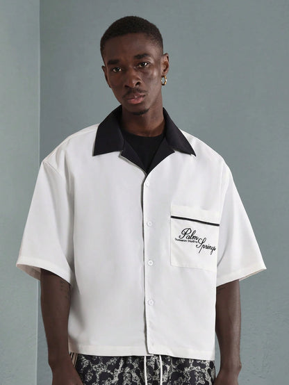 Camisa Manga 3/4 com Gola Padre