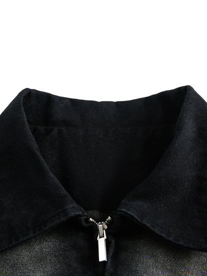 Jaqueta Washed Ink Gradient Ripped