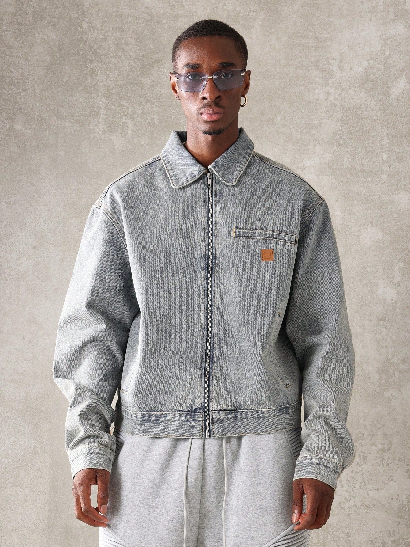 Jaqueta Harrington Denim