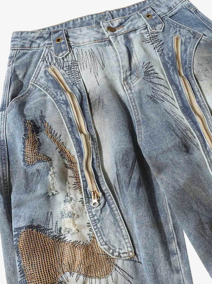 Calça RO Style Washed Barrel Jeans