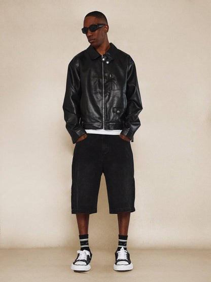 Jaqueta Motor em Couro Sintético