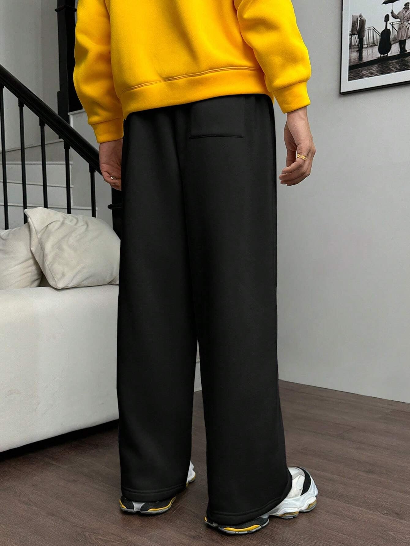 Calça Vintage Oversized Malha Estilo Y2K