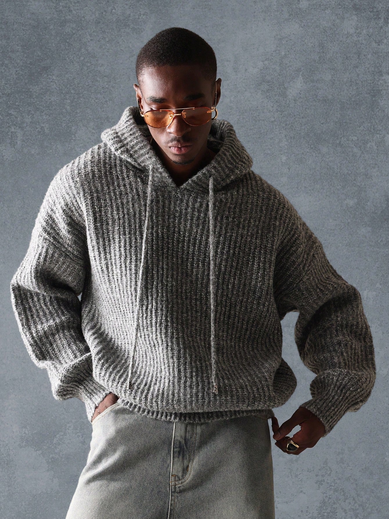 Suéter Capuz Tricotado Greys