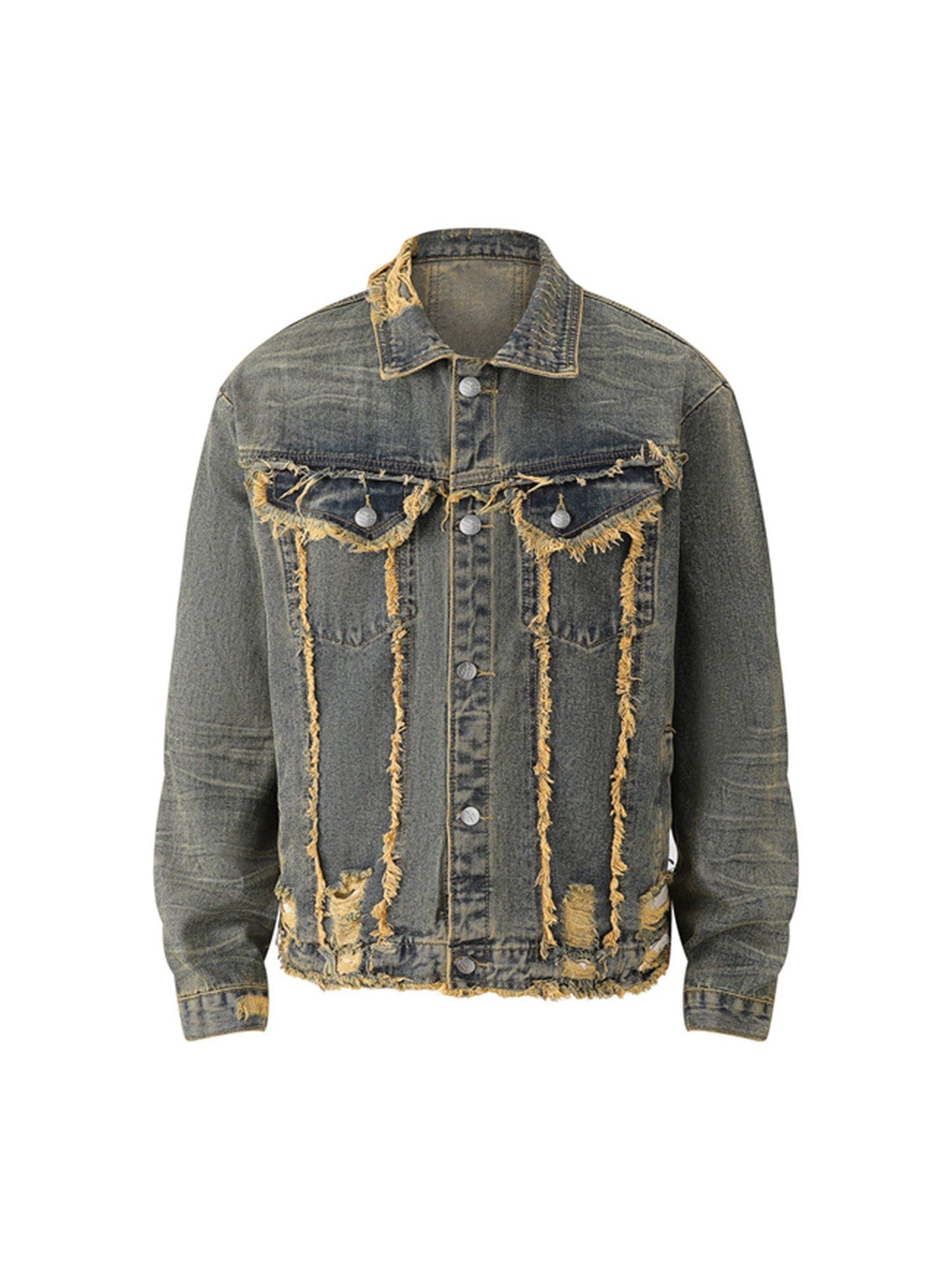 Jaqueta Raw Edge Distressed