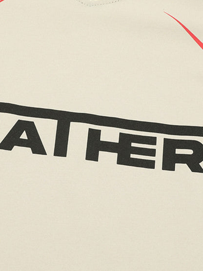 Contrast Color Stitching V-neck Short-sleeved T-shirt