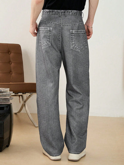 Calça UrbanChill Grey Casual Reta