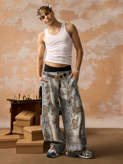 Calça RO Style Washed Barrel Jeans