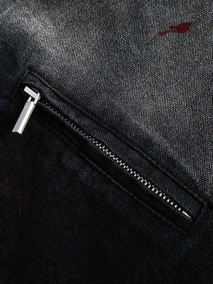 Jaqueta Washed Ink Gradient Ripped