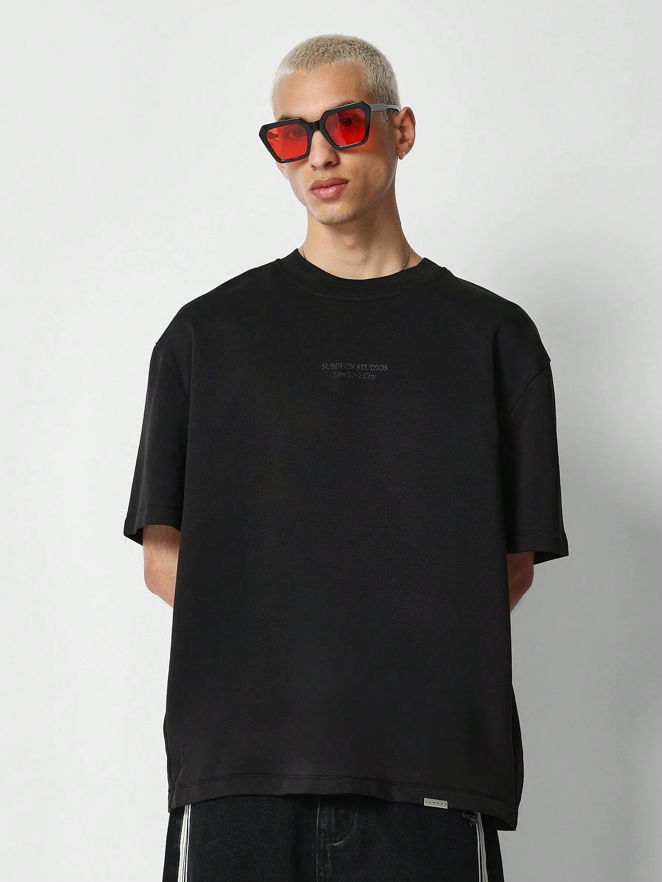 Camiseta de Manga Curta Textura Gravada