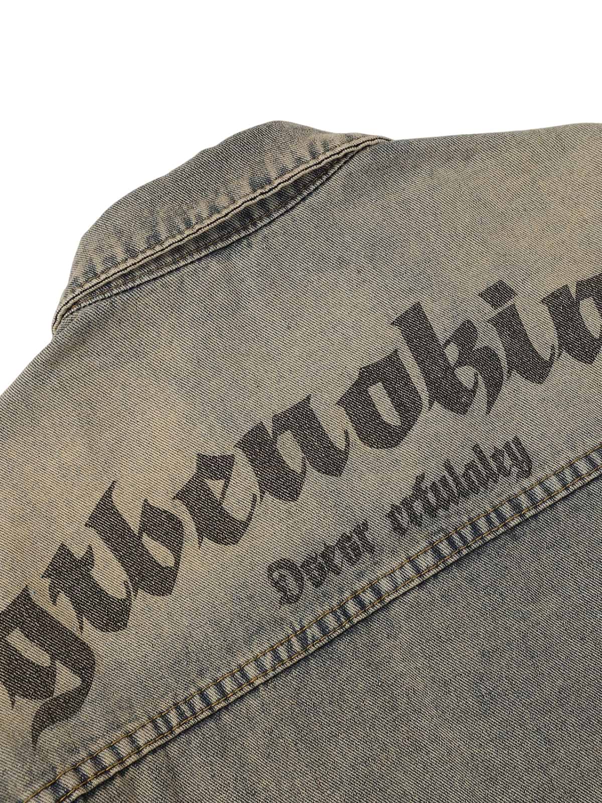 Jaqueta Washed Vintage Letter