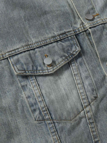 Jaqueta Retro Washed Totem Denim