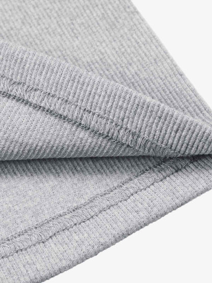 Gothic Lettering Embroidered Ribbed Vest