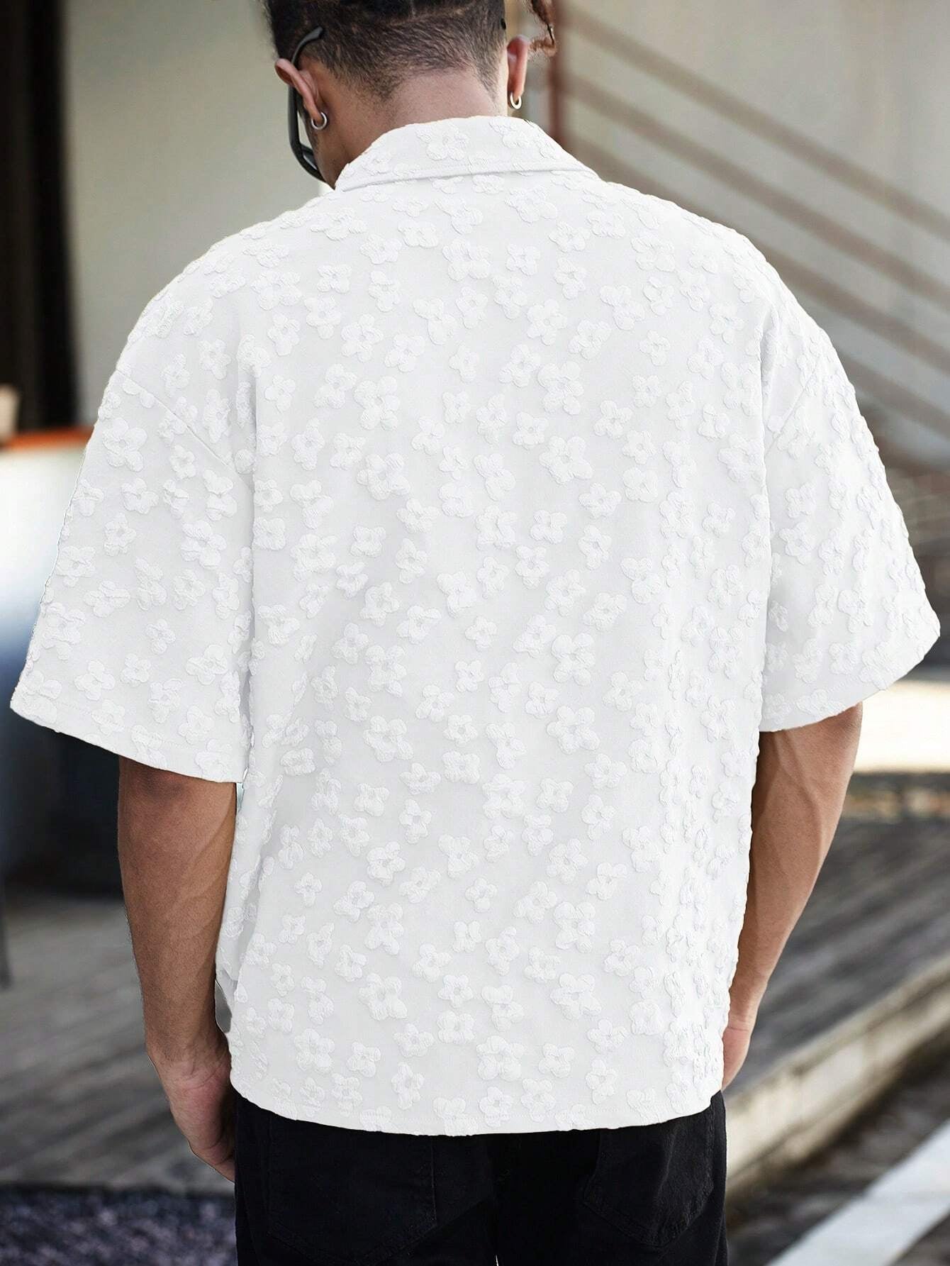 Camisa Floeyr de Manga Curta Jacquard