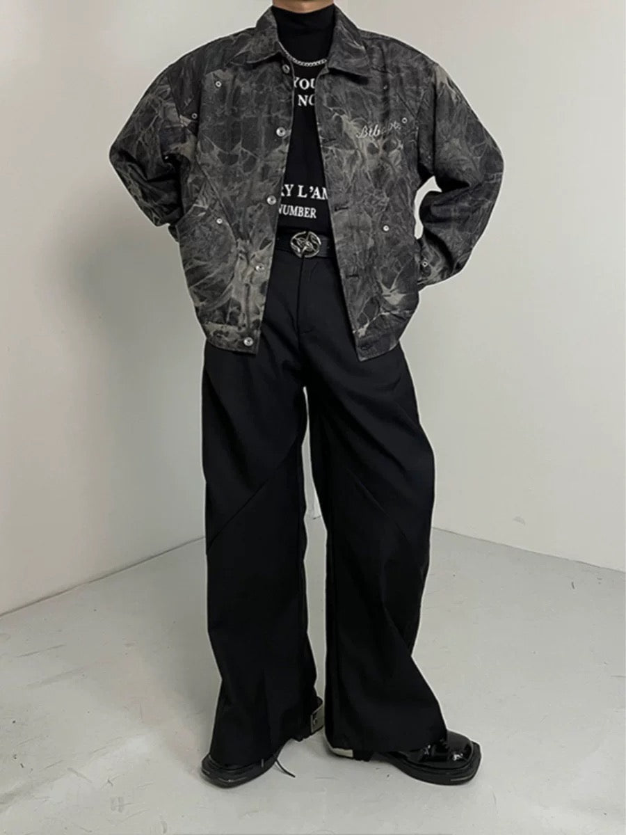 Jaqueta Vintage Letter Embroidered