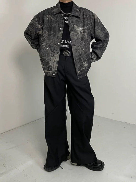 Jaqueta Vintage Letter Embroidered