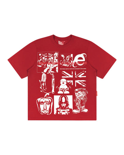 CAMISETA INTERNET VERMELHA