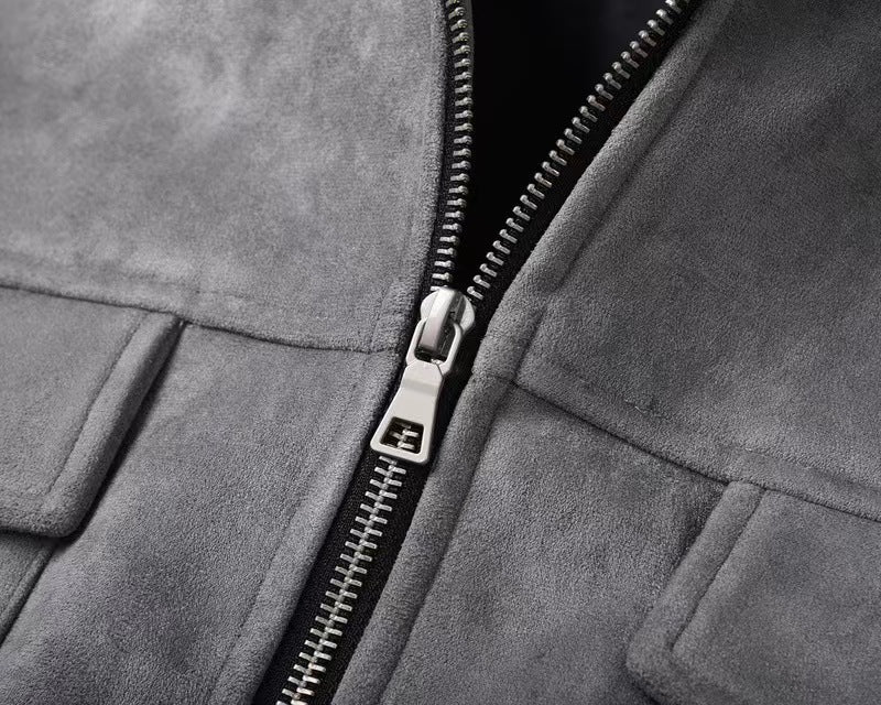 Jaqueta Vintage High Suede Casual