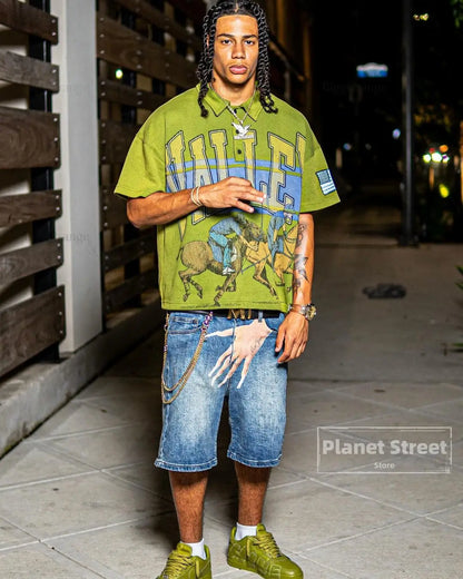 Shorts Jeans Vintage Blue Baggy