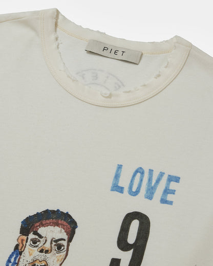 Illustrated T-shirt Bone White