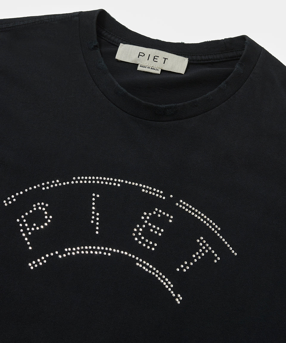 UEFA Distressed T-shirt Vintage Black