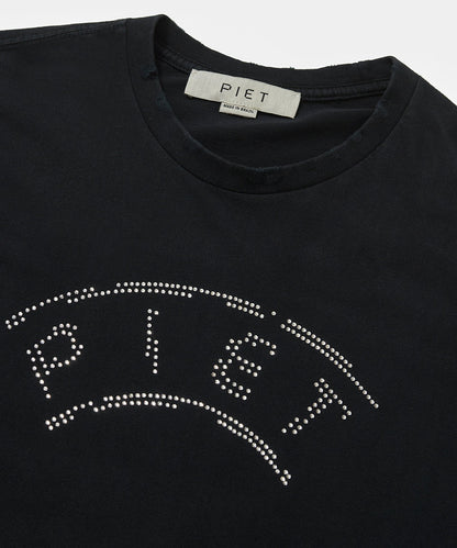 UEFA Distressed T-shirt Vintage Black