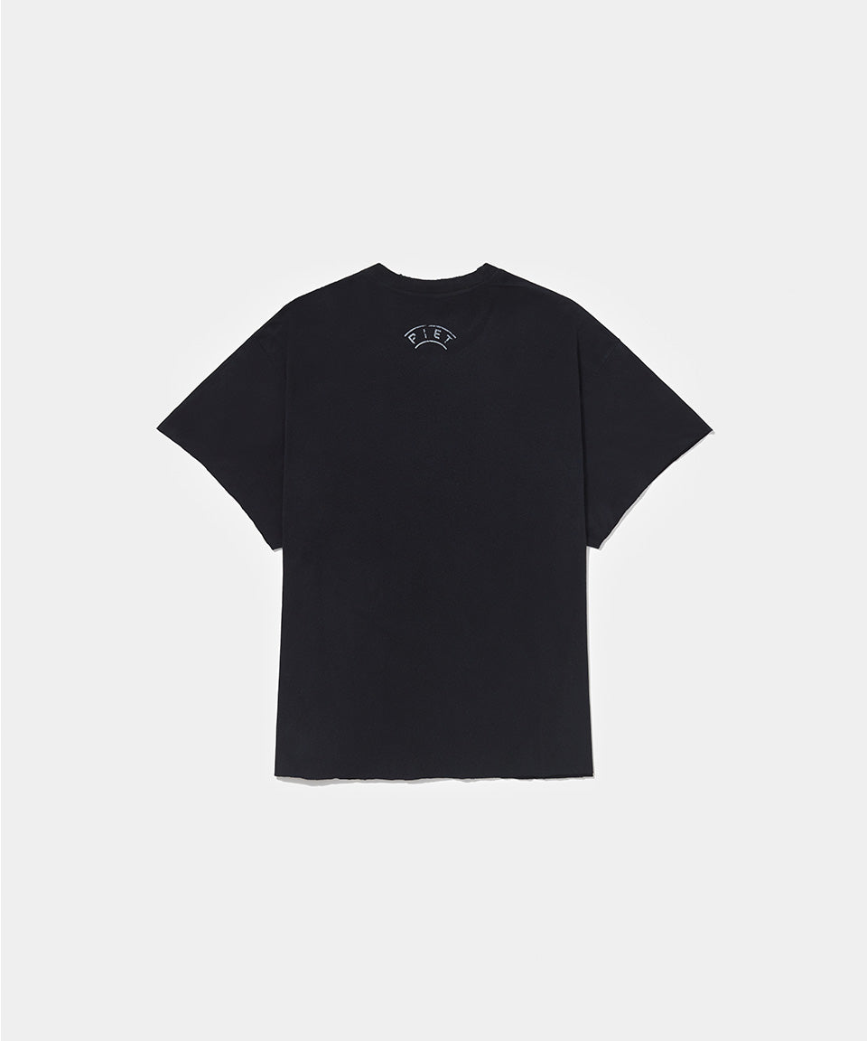 Dopping Kontrolle Raw Edge T-shirt Vintage Black