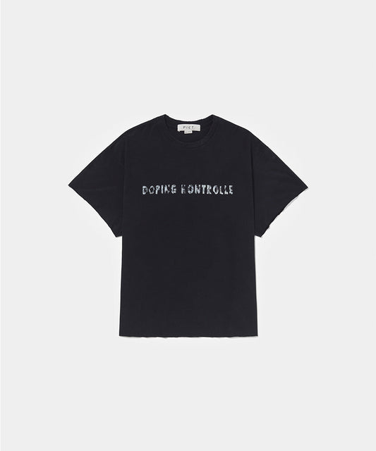 Dopping Kontrolle Raw Edge T-shirt Vintage Black
