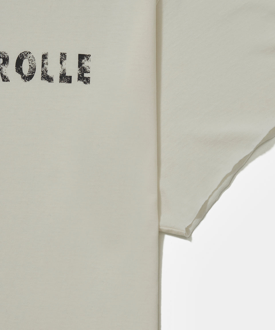 Dopping Kontrolle Raw Edge T-shirt Bone White