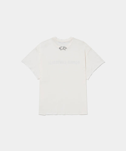 Dopping Kontrolle Raw Edge T-shirt Bone White