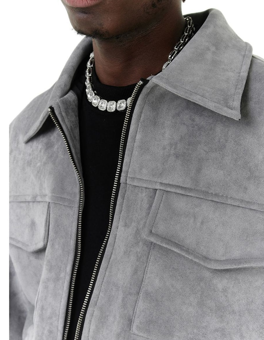 Jaqueta Vintage High Suede Casual