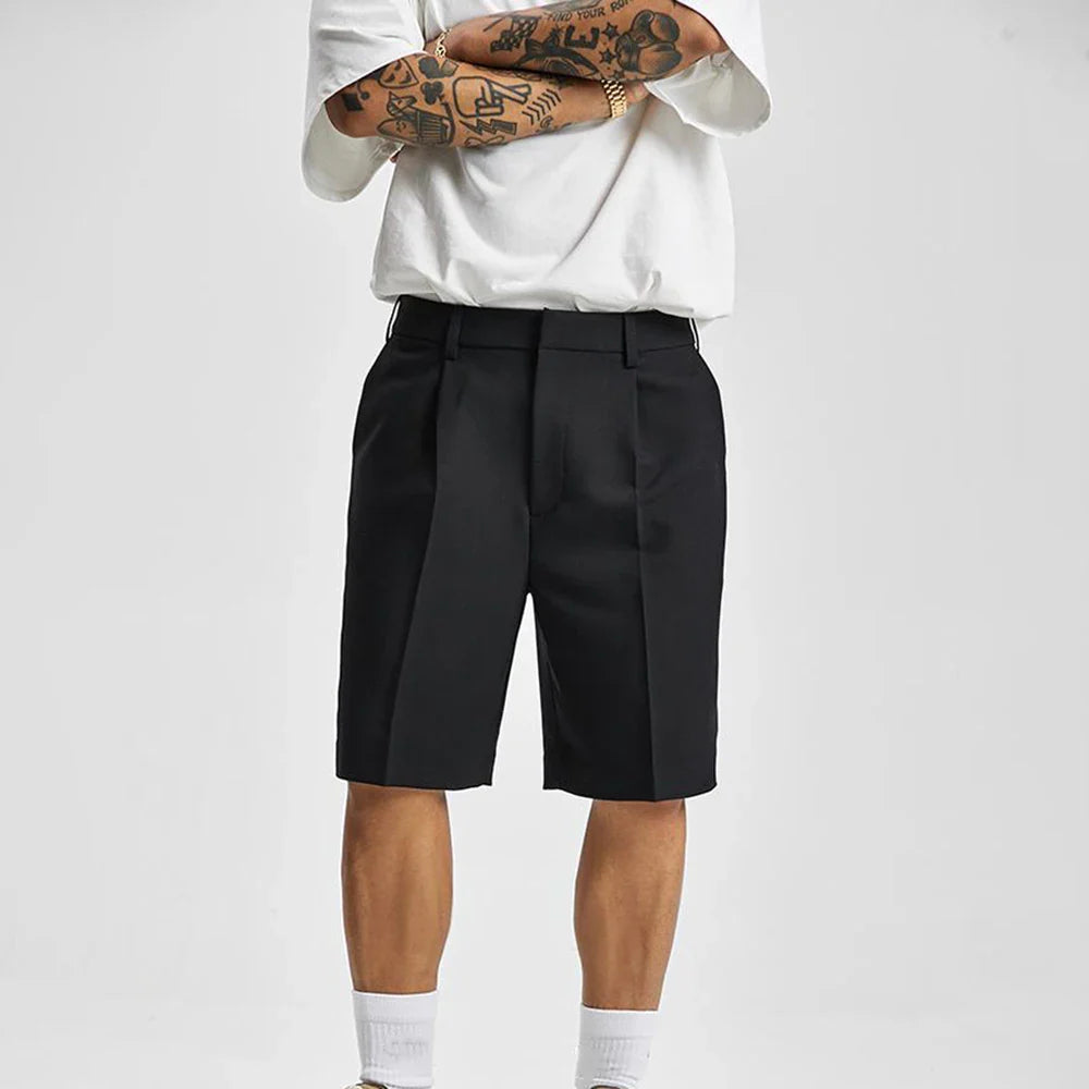 Shorts Straight Solid Casual Korean Streetwear
