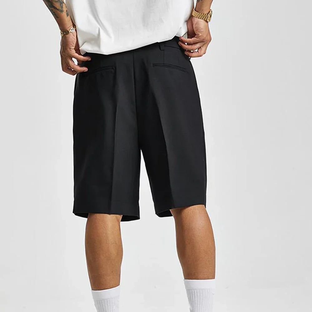 Shorts Straight Solid Casual Korean Streetwear