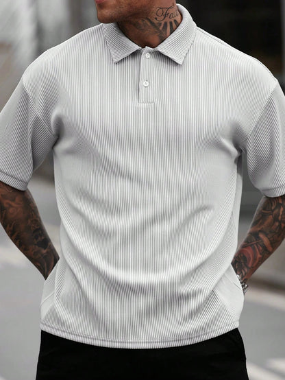 Camisa CasualCool Polo Curta de Abotoamento