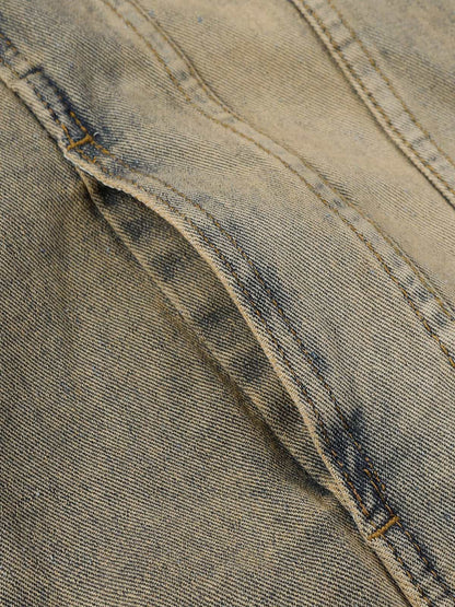 Jaqueta Washed Vintage Letter