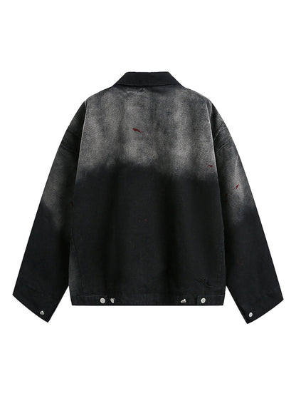 Jaqueta Washed Ink Gradient Ripped