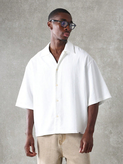 Camisa com Colarinho Revere Estilo Boxy